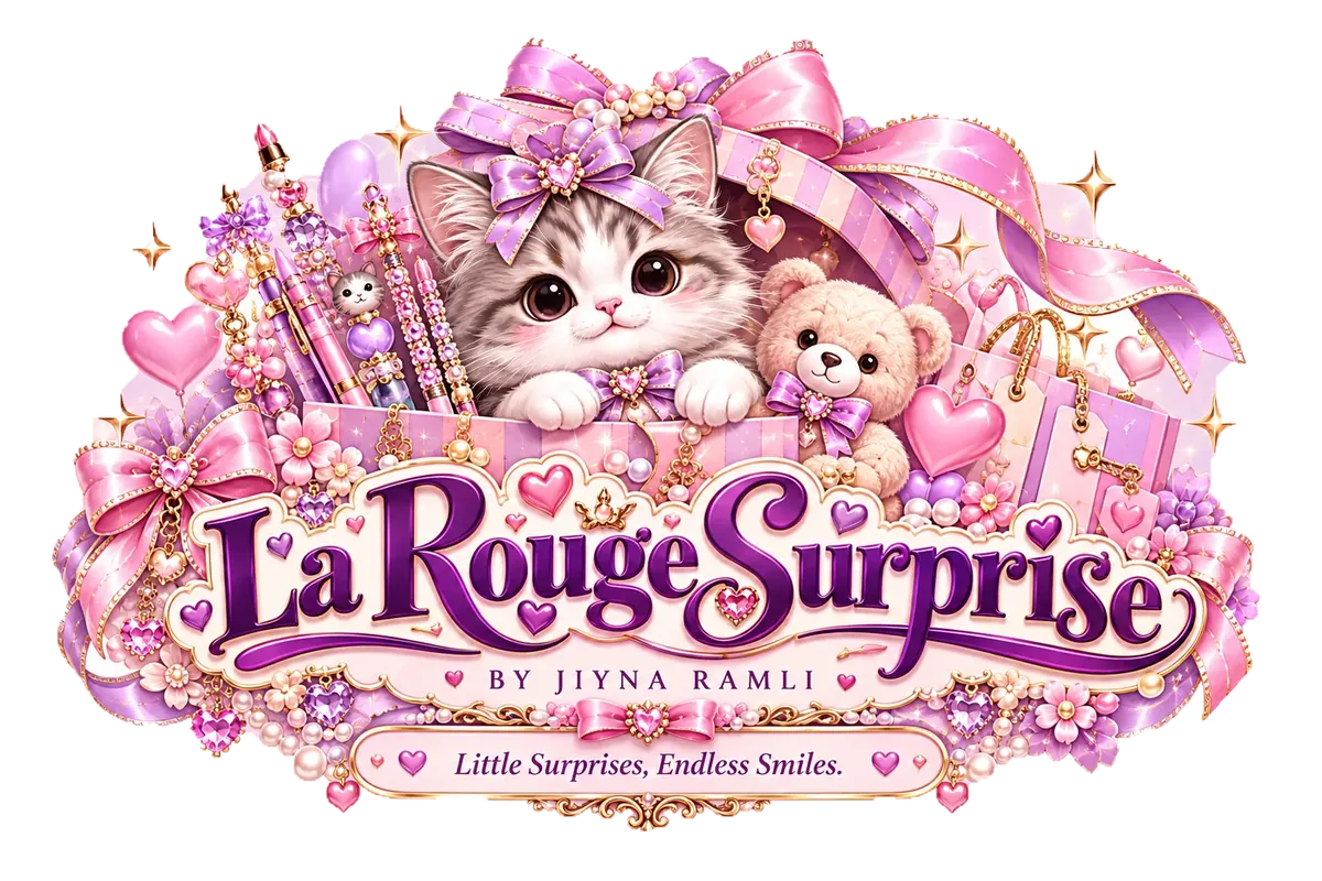 La Rouge Surprise logo with Yoori, both amber-black eyes open